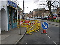 Minor roadworks in Olney in MK46 4AU