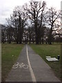 Cycle lane and footpath, Cassiobury Park in WD17 3DQ