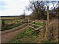 Public footpath off the Milton to Ingleby road in Foremark