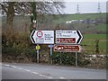 Roadsign at intersection in Lamphey in SA71 5NN
