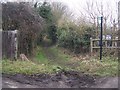 Footpath on Butchers Lane in TN15 7HU