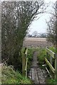 Footbridge on path to Enborne in RG14 6HL