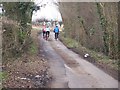 Cyclists on Flint Lane in ME17 2EU