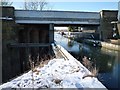 The Three Bridges with a frozen canal in UB2 4LR