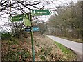 The Road to Tring where it crosses the Chiltern Way. in HP23 6LU