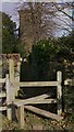 Enclosed footpath to the church at Iping in GU29 0PB
