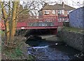 Road bridge across Saffron Brook in LE2 6HB