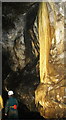 Stalagmite wall column in Notts 2 streamway in Leck