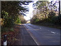 Winchester Road / Bournemouth Road, Chilworth - looking towards the bridge over the M3 in SO16 7LL