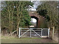 The footpath from Budbrooke goes under the railway in CV35 8TT