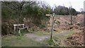 Signpost and seat on Older Hill in GU29 0QE