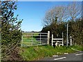 Gate and stile, Mountain Road in SA16 0BQ