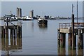 Ship at anchor in Erith Reach in DA8 1SD