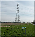 Weirs Drove sign, with pylon in CB25 0FU