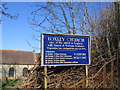 Loxely Church Sign in Stratford-on-Avon District