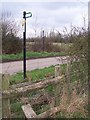 Footpath crosses Green Lane in ME17 3HB