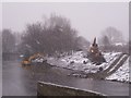 Dredging the Don in the snow at Jordan in S61 2NF
