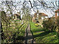 View along footpath near Headcorn church in TN27 9TY
