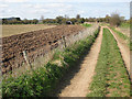 Corrugated shed in arable field in HR1 4JY