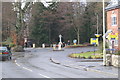 Traffic island and Cenotaph, Minsterley in SY5 0US