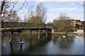 Footbridge over the backwater at Sandford in OX4 4YA