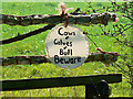 Sign on stile, near No Parish Farm in SN5 0AG