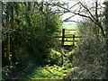 Footpath and stile, No Parish Farm in SN5 0AG