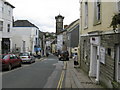 View down Pike Street, Liskeard, Cornwall in PL14 3DW