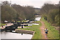 Jogger on Rushall canal towpath in WS5 3LF