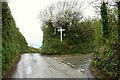 Boode Cross at the junction of Boode Road with Buttercombe Lane in EX33 2LN