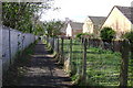 Footpath north of railway, Warwick in CV34 5EU