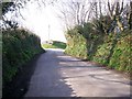 Road north from Amroth Church heading to Llanteg in Amroth Community