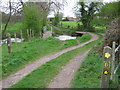 Footbridge and roadbridge over River Darenth in DA4 9HH