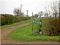 Footpath sign near Hatfield Woodhouse in DN7 6NS