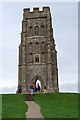 The church tower on Glastonbury Tor in BA6 8LA
