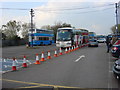 Rail replacement buses at Newbury Park in IG6 1AW