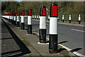 Road bollards, Cat's Ash in NP18 2NU