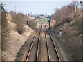 Railway near Sharlston Common. in WF4 1DH