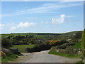Country road east of Llyn Llygeirian in LL68 0SW