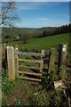 Kissing gate on the Usk Valley Walk in NP15 1LR