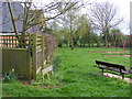 Footpath through playground in LE17 4JS