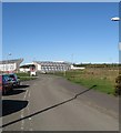 Looking along the away entrance to Broadwood Stadium in Cumbernauld in G68 9NJ