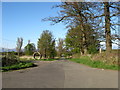 The road to Hill of Kinaird Farm near Stenhousemuir in FK5 4FB