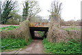 Footpath joins the Medway Valley Walk under a bridge in ME16 9LU