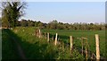 Footpath through fields near Spreakley in GU10 3DU