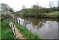 Small bridge over a ditch, Medway Valley Walk, near Barming in ME15 0PB