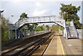 Footbridge across the line at Yalding Station in ME18 5HF