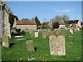 St Mary's church - view across the churchyard in PE37 8BA