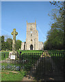 War Memorial and St Mary's church, Sporle in PE32 2EP