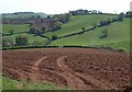 Ploughed field above Larkbeare Farm in EX6 8HP